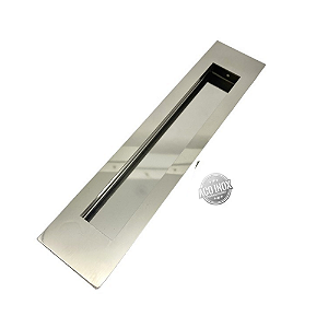 Puxador Concha de Embutir 25cm Cromado Inox